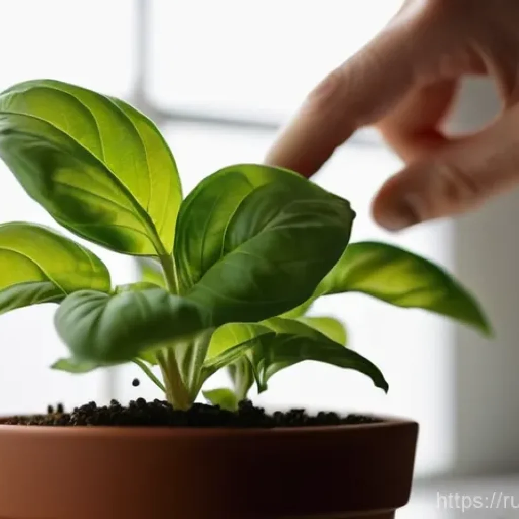 바질 로즈마리 등 허브 키우기 차이점 - **Prompt:** A close-up shot of a vibrant, lush basil plant thriving on a sun-drenched windowsill in ...