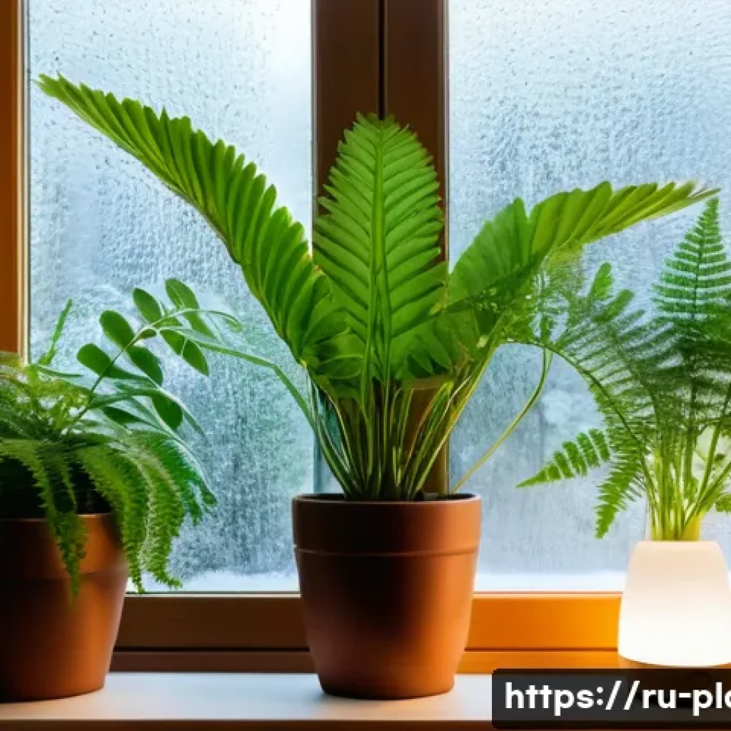 겨울철 반려식물 관리법 - **Prompt 1: Winter Plant Oasis in a Cozy Home**
"A cozy, brightly lit indoor scene in a modern a...