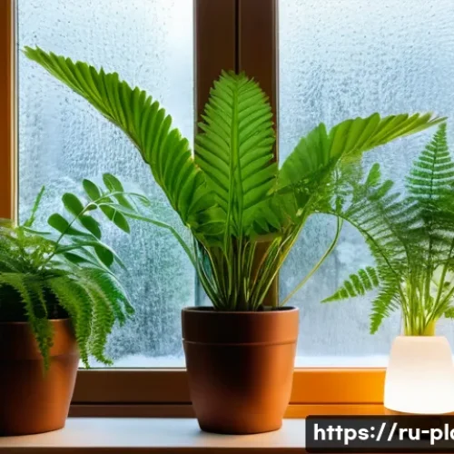 Home 24 겨울철 반려식물 관리법 - **Prompt 1: Winter Plant Oasis in a Cozy Home**
"A cozy, brightly lit indoor scene in a modern a...